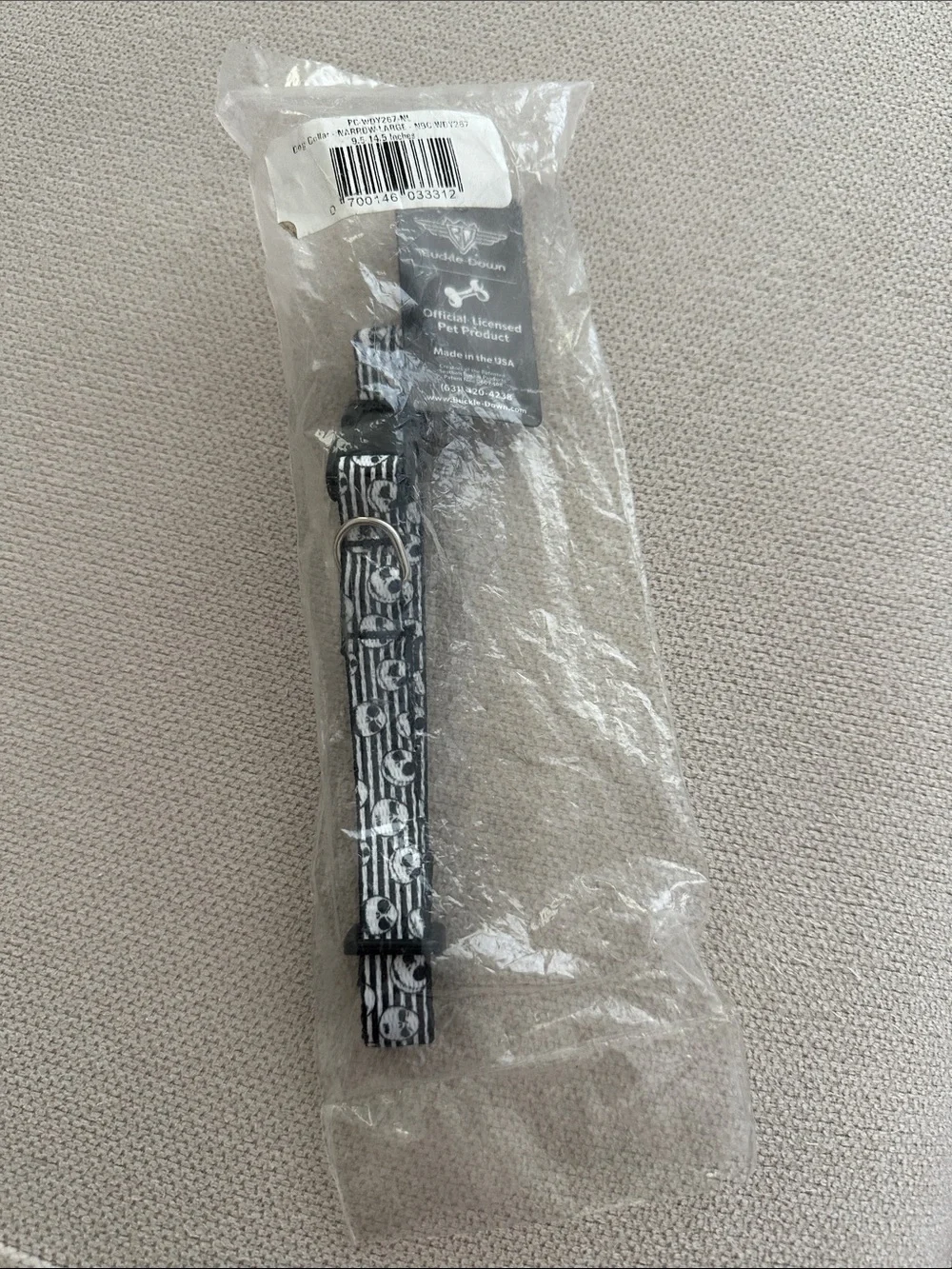 BUCKLE DOWN DISNEY EXPRESSION JACK SKELLINGTON NARROW LARGE NEW IN PACKAGE